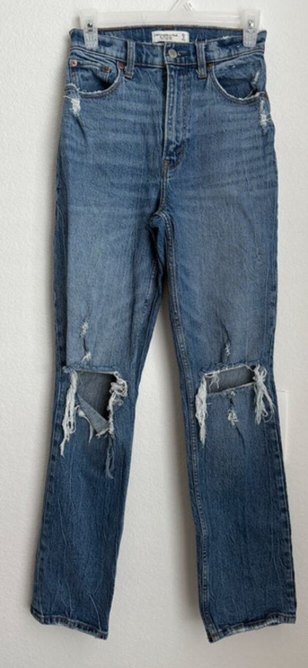 Womens Abercrombie & Fitch 90s Straight Ultra High Rise Size 25